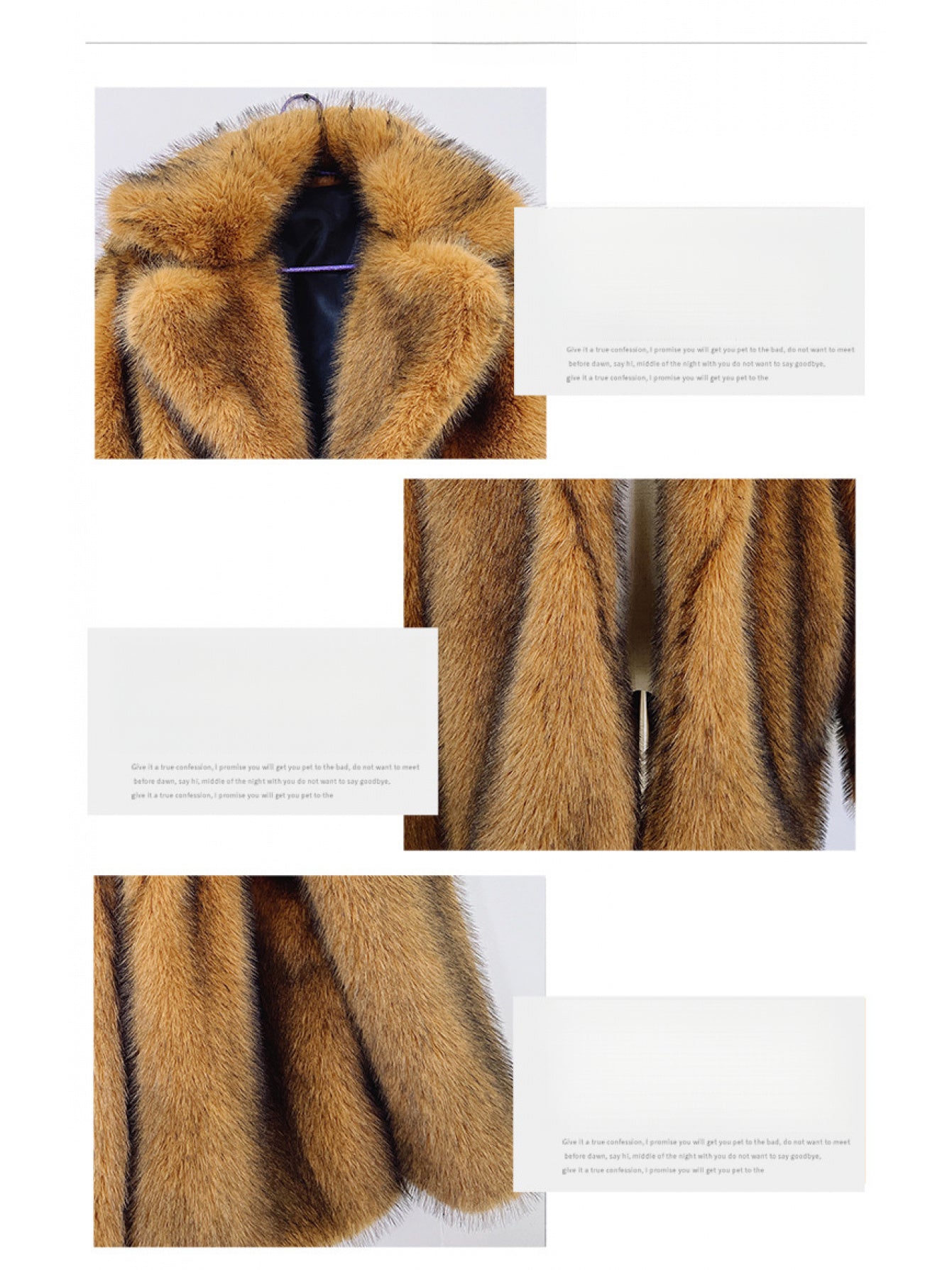 Women'S Elegant Luxurious Mid-Length Faux Fur Coat - Soft Warm Imitation Rabbit & Fox Fur Jacket, Solid Color Winter Outerwear with Full-Length Lining, Cozy Fall/Winter Coat for Casual & Formal Outfits, Versatile Everyday to