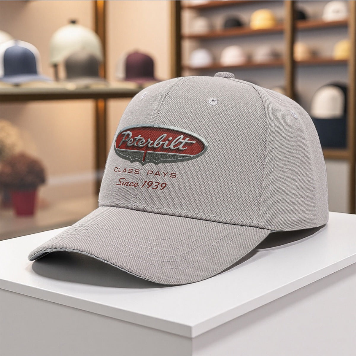 1pc with PETERBILT Tie Adjustable Baseball Cap Polyester Retro Printing Polychrome Breathable Lightweight Fashion Casual Daily Sports Outdoor Golf Fishing Valentine Gift Unisex Style