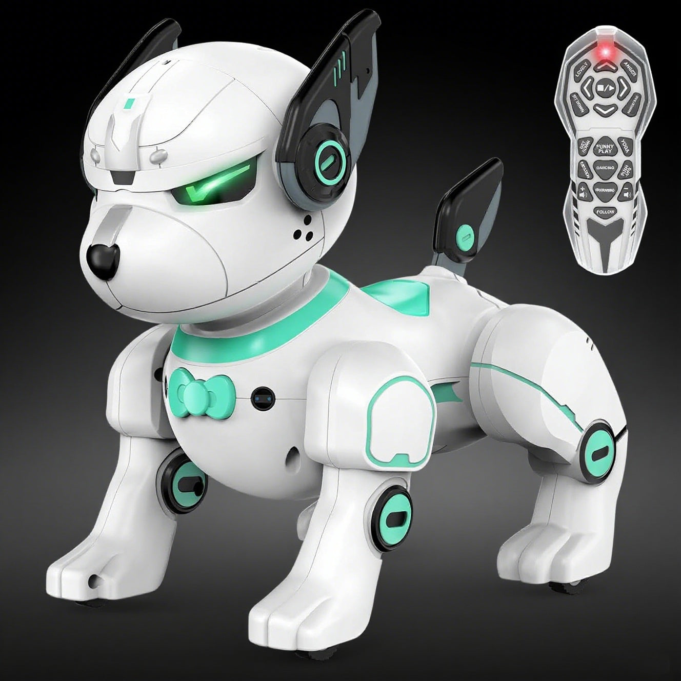 2025New Intelligent Black Technology Robot Dog Cute Companion, Playmate, Future Technology, Christmas And Halloween, Birthday Gift