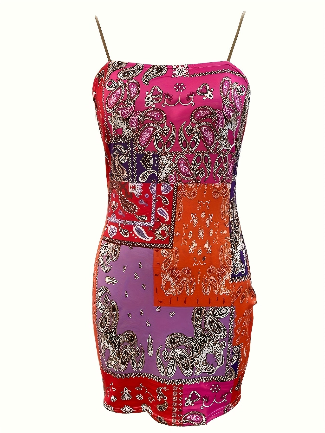 Summer Sleeveless Slim Fit Suspender Sexy Printed Dress