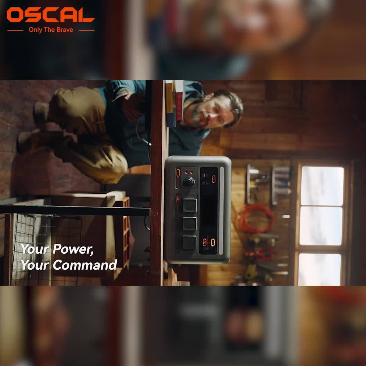 OSCAL PowerMax 1800 Solar- Generator System with 3x100W Solar Panels, 1024Wh Large Capacity, 800W Fast Charging, APP Control,O Overload & Short-Circuit, Heavy-Duty Portable Power Station for Home, Camping, RV, Emergency Backu
