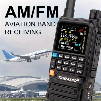 TIDRADIO H3 PLUS | Ham Radio Multi-Band Two-Way Radios with AM/ FM & Wireless Headset Compatibility | 5000km Long Range Walkie Talkies for Camping & Emergency, Emergency Communication, Outdoor Communication, Handheld Transcei