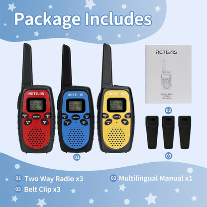 3/6/9/12pcs Walkie Talkies, 6-Pack Portable RT628S Walkie Talkies, 2-Way Radio with Long Range, Safe Mode, and VOX, Ideal for Keeping in Touch with Neighbors and Family Members, Walkie Talkies for Camping, Hiking, and Adventu