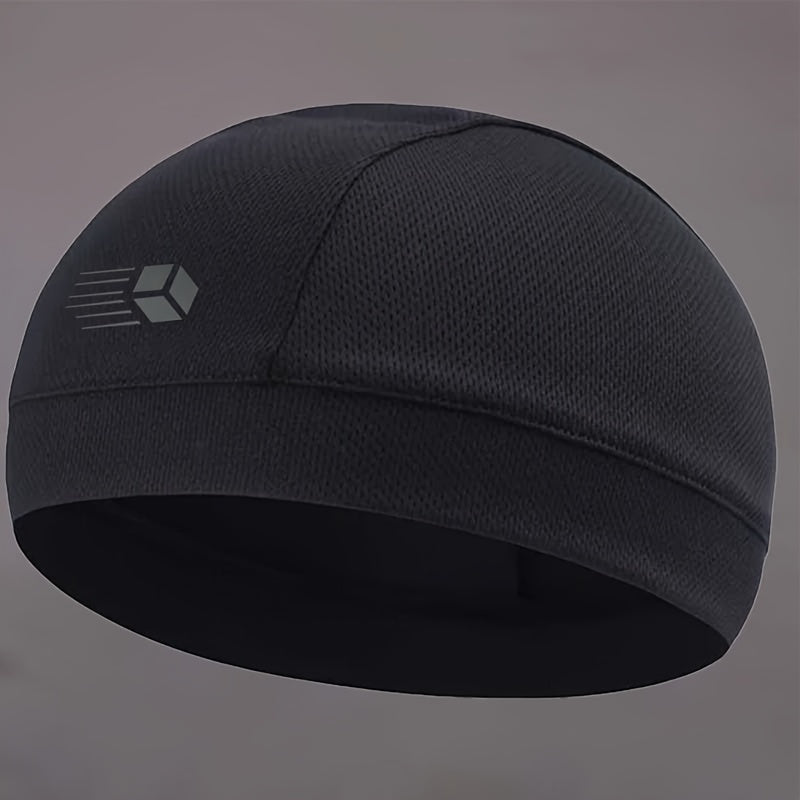 1pc Unisex Cooling Cap, Cycling Headband with Cooling Liner, Stretchy Work Cap, Summer Sweat-Absorbing Beanie, Breathable Mesh Skull Cap for Running, Lightweight Quick-Dry Sports Cooling Riding Skull Cap, Motorcycle Accessory