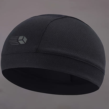 1pc Unisex Cooling Cap, Cycling Headband with Cooling Liner, Stretchy Work Cap, Summer Sweat-Absorbing Beanie, Breathable Mesh Skull Cap for Running, Lightweight Quick-Dry Sports Cooling Riding Skull Cap, Motorcycle Accessory