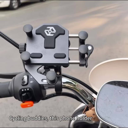 [Riding Phone Bracket] Outdoor Riding Bracket, Motorcycle Mobile Phone Navigation Bracket, Can Rotate 360°, Shock Absorption And Anti Shake, Electric Bicycle Takeaway Bracket, Car Delivery Knight Special Fixed Bracket, Multi