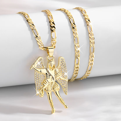 Medal Necklace with Archangel Michael Charm - Religious Medal Jewelry for &, Year-Round Wear for Parties, Mardi Gras, Graduation & 's Day Gifts - Iconic Award, for Teenager
