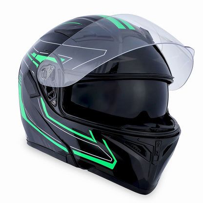 MOTORCYCLE MODULAR FULL FACE HELMET FLIP UP DUAL VISOR HELMET