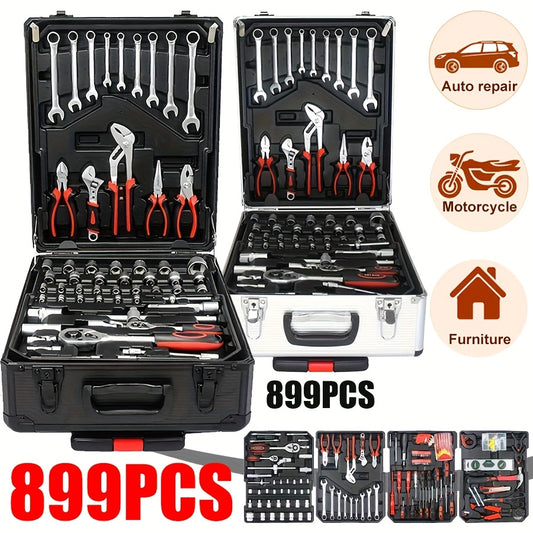 899pcs Ultimate Tool Set- A Comprehensive Home And Auto Repair Kit That Includes Storagebins, Socket Wrench Kits And Multi-Functional Home Repair Tools, Perfect for Handymen, Homeowners And Dly Enthusiasts