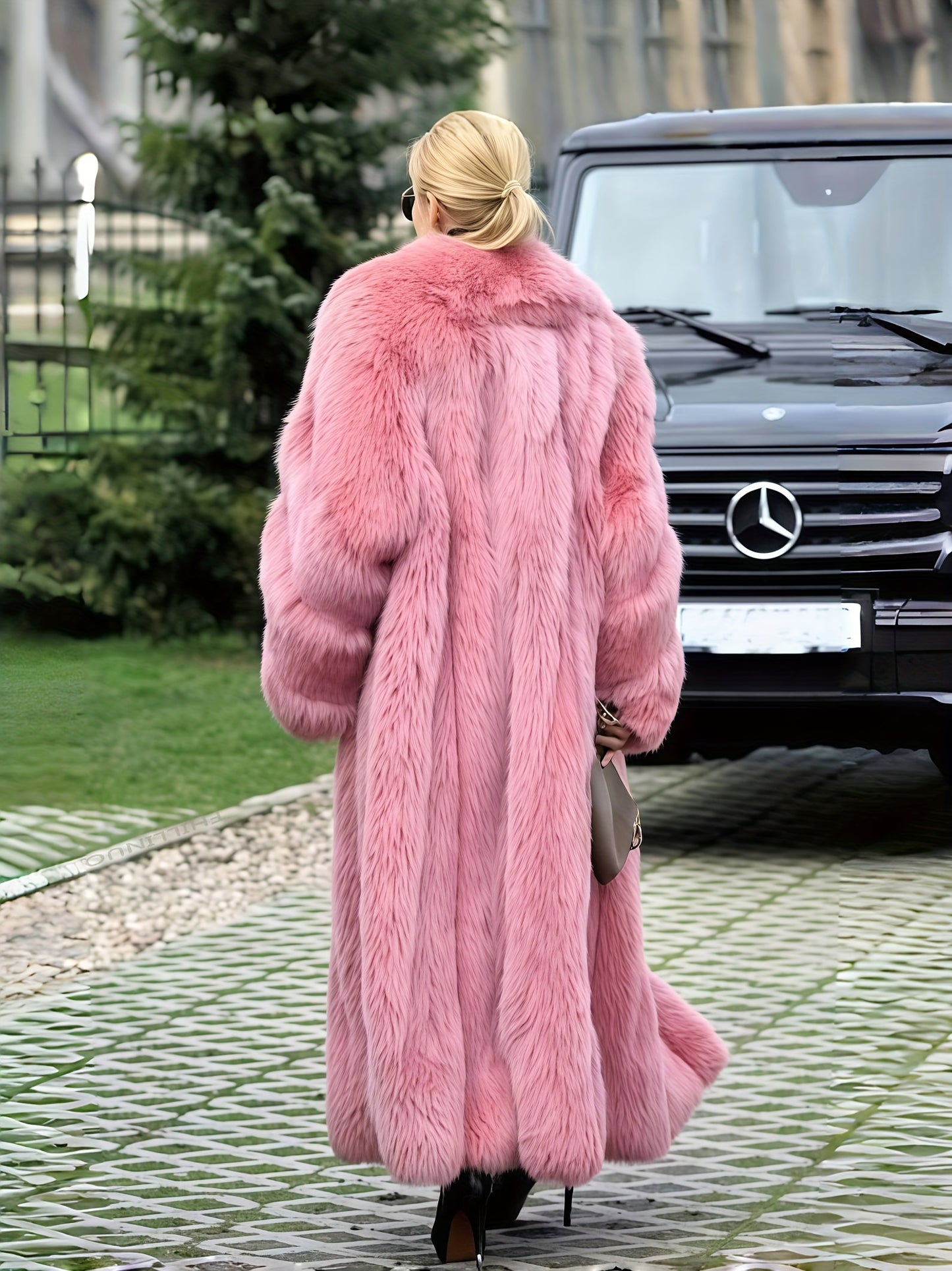 FHILLINUO Chic Women'S Faux Coat | Long Length, Solid Color, Single Breasted, with Pockets, Comfortable and Warm for Fall/Winter