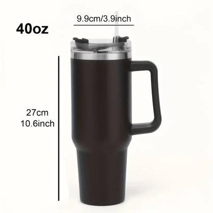 40Oz Radio Car Cup in Grey Style - A One-Of-A-Kind Drinking Tool! It Includes a Radio/Clock Display, a Robust Handle, And a Sipping Lid. Perfect for Radio Fans And Collectors. The Double-Layer Insulation Keeps Drinks Hot Or C
