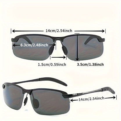 Ultralight Aurora Night Vision Driving Glasses Suitable for Men and Women-Anti-Glare, Half-Frame Design Ensures Safe Vision at Night