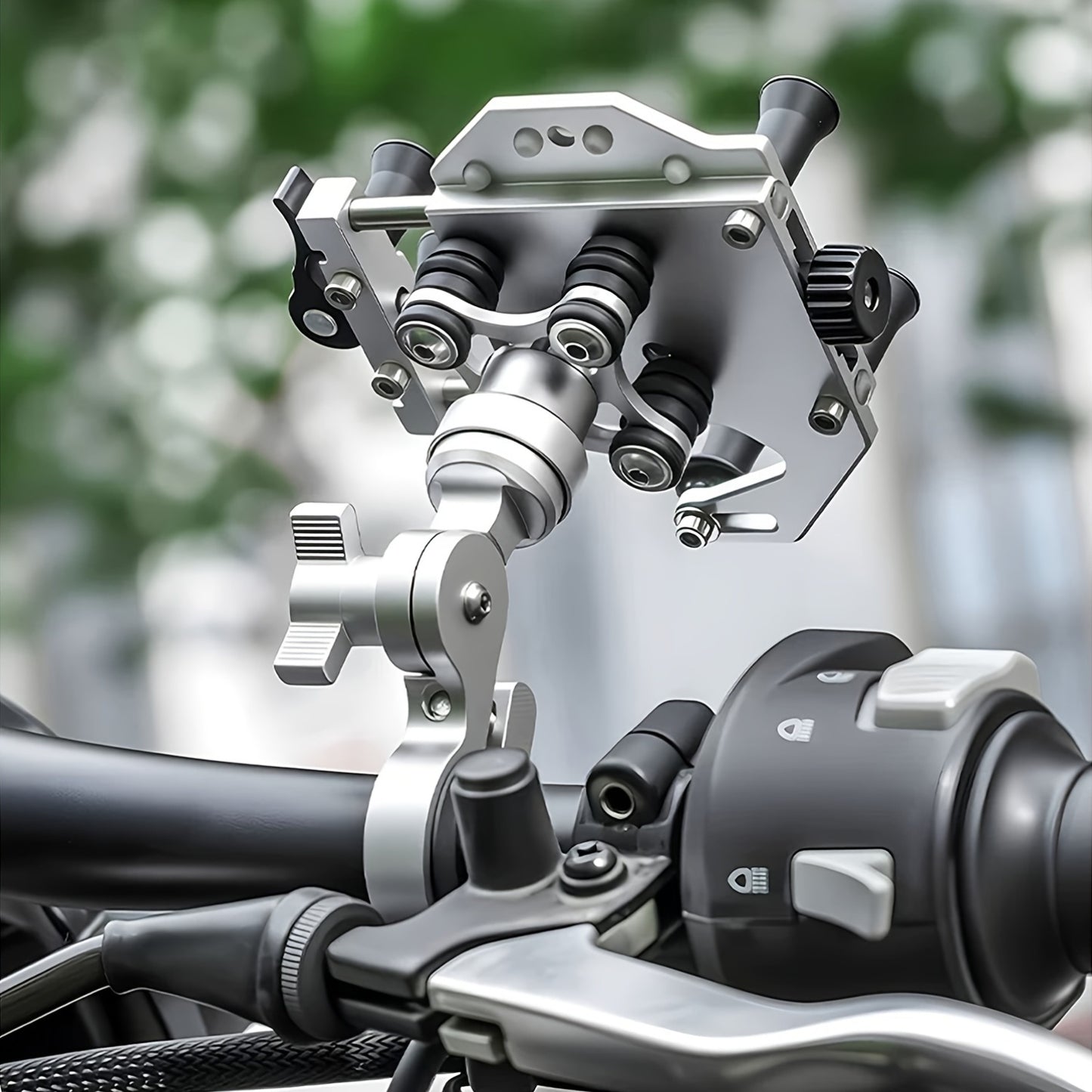 [Riding Phone Bracket] Outdoor Riding Bracket, Motorcycle Mobile Phone Navigation Bracket, Can Rotate 360°, Shock Absorption And Anti Shake, Electric Bicycle Takeaway Bracket, Car Delivery Knight Special Fixed Bracket, Multi