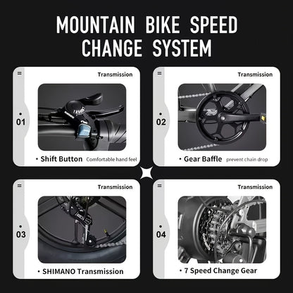Deepower Electric Bike QS7 740W 48V 20AH/35AH/60AH 20 Inch Fat Tire Adult Electric Bike 80 Miles Range Mountain Cross Country Dual Battery Electric Bike