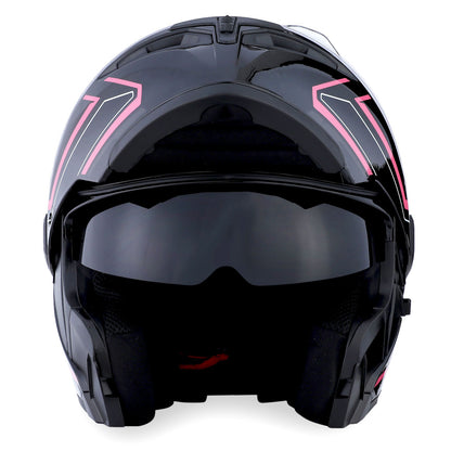 MOTORCYCLE MODULAR FULL FACE HELMET FLIP UP DUAL VISOR HELMET
