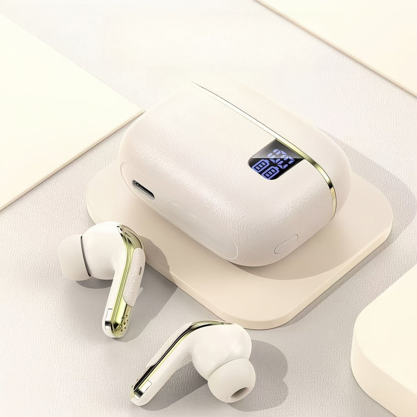 TWS Wireless Headphones Headphones Earbuds - Unrivaled true wireless freedom ergonomic design for ultimate comfort HIFI sound with Bass, ACC Stereo HD Calling and - Compatible with Android and iPhone, ideal for sports and mus