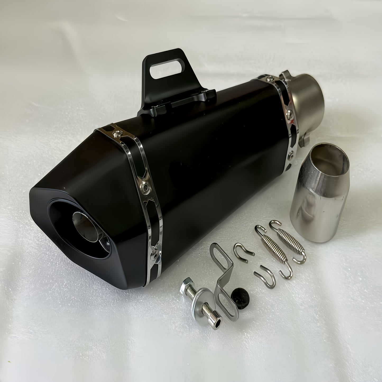 1pc Stainless Steel Motorcycle Exhaust Universal Fit, 51mm Connection Pipe with DB Killer Sticker, for HONDA Yamaha NC700 Z900 GSXR1000 SV650 R6 R3 ZX6R ZX10 K7 MT07 Z1000 and More Street Sport Bike Performance Upgrade – Su