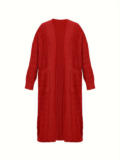 [Cardigan Sweater] Plus Size - Plus Size Cardigan Sweater A23A062