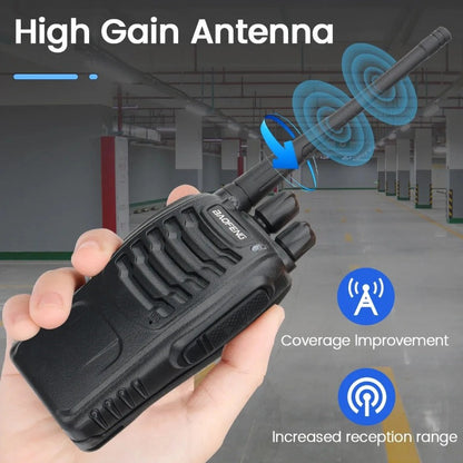 2 Pack Professional Two-Way Radios Long Range 16-Channel Handheld Walkie Talkies with Dual-Band FM, - Li-ion, Microphones & Headsets Included, 4-Way Rocker Switch, 16-Channel Scanning, 2-Tone Signaling, Compatible with Progra