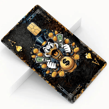 DISNEY Donald Duck Fun Card Skin - Durable PVC Privacy Sticker, Suitable for Credit Cards, Bank Cards, and Transit Cards - Scratch-Resistant, Street Style Fashion Accessory, Best for Christmas