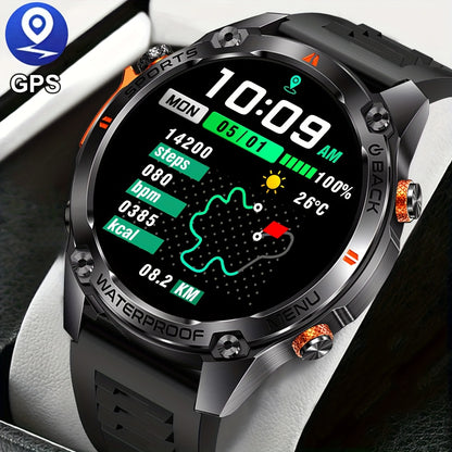 COIUSOR GPS Smartwatch for Men & Women - 1.46" AMOLED HD Display, Wireless Calls & SMS Alerts, Dual-Band L1+L5 GPS, Compass, Altitude, 5 Sports Modes, Magnetic Charging, High Quality, Compatible with for Iphone & Android, Tac