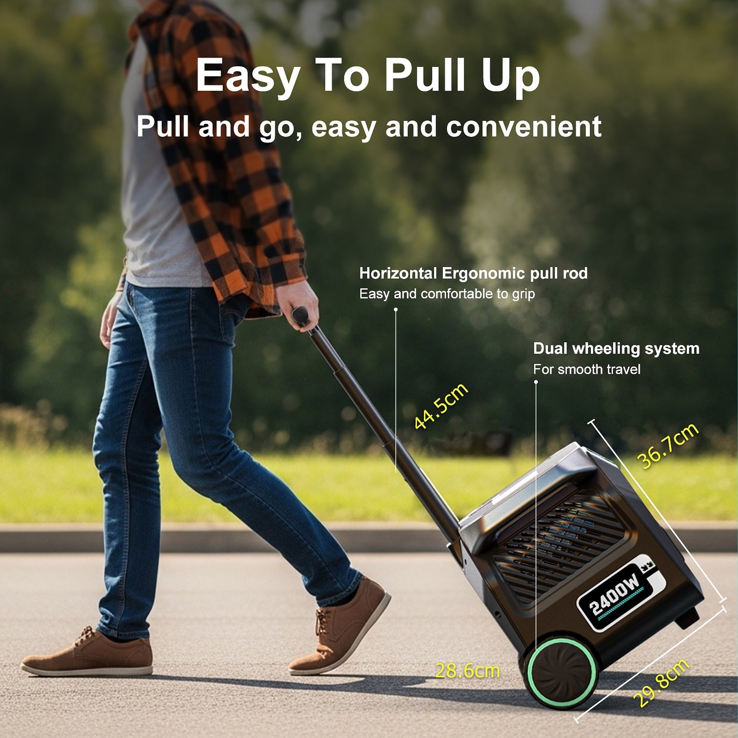 IEE 2400W Portable Power Station P2400 with 1pc 200W Solar Panel, 2048Wh Solar Generator, 1800W AC Charging, AC Outlets X 4, LiFePO4 Battery Power Station for Home Backup, Camping, RV, Emergencies, Portable Power Station with