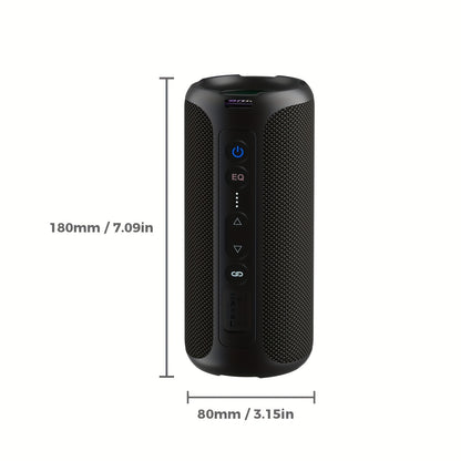 Ortizan Wireless Speakers, 40W Loud Sound, Wireless Stereo, IPX7 High Quality, Extra Bass, LED Light, BT5.3, Portable Compact Speaker for Shower, Outdoor, Beach, Home, Party. Gifts for Men And Women., Outdoor Speaker, Shower