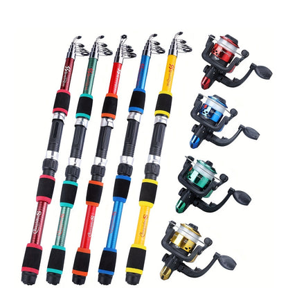Sougayilang Fishing Rod Combo Set, 1.8m Telescopic Sea Fishing Pole With Reel, Line, Lures & Accessories For Beginners