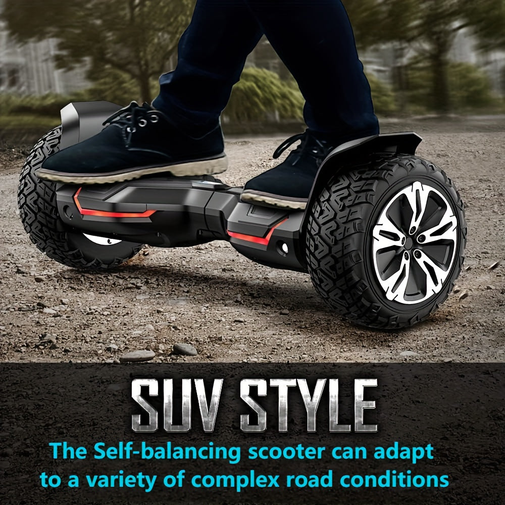 Warrior 8.5" All-Terrain Off-Road Electric Balance Scooter with LED Lights & Music Speakers | Perfect Gift for Teens, Families & Friends | Experience Thrilling Outdoor Adventures!, Electric Scooter for Women, Scooter for Men,