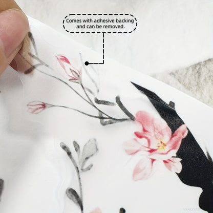 A Set of Four Ink Wash Paintings Resembling Scenic Wall Stickers for Home Decoration, Self-Adhesive M13603-KN.
