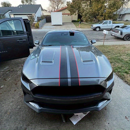 1Set/3Pairs Decal Sticker Vinyl Racing Stripe Decal Sticker for Car Decoration Fender, Hood, Roof, Trunk Bumper Compatible with All Cars Truck or SUV Free Size