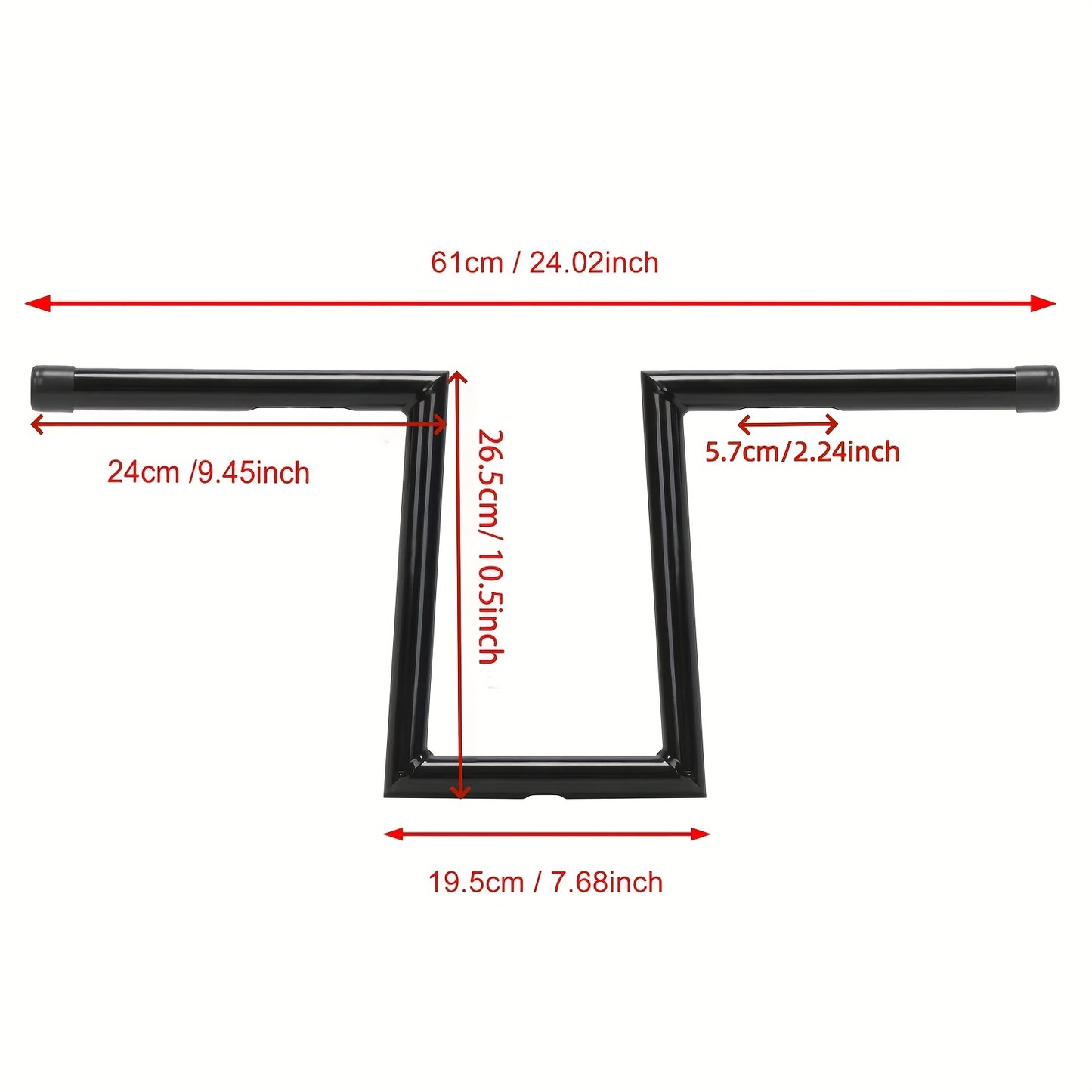 [Sportster Handlebars] Drag 10-1/2" Rise 1" Ape Hanger Z-Bar Handlebar  Sportster XL Dyna, Motorcycle Handlebars, Motorcycle Handlebars Straight, High Rise Handlebars For Motorcycle