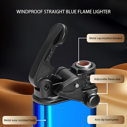 1pc/5pcs Lighter, Butane Lighter, Windproof Lighter, Straight Blue Flame Lighter, Portable Lightweight Lighter, Arm Ignition Lighter, Suitable for Outdoor Camping, Barbecue, Hiking, Precise Ignition, Home/Wedding/Party Candle
