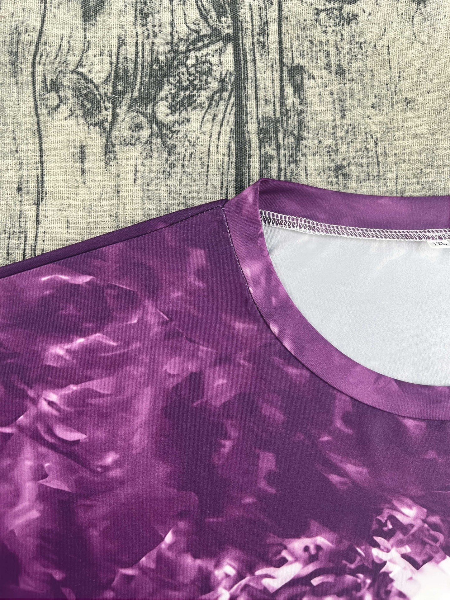 Women'S Plus Size Tie-Dye Graphic T-Shirt - NOPE Not Today Bold Statement Tee in Purple & White, Relaxed Fit Crew Neck Summer Top - Breathable Everyday Casual Shirt for Women - Machine Washable Statement Outfit Essential, Out