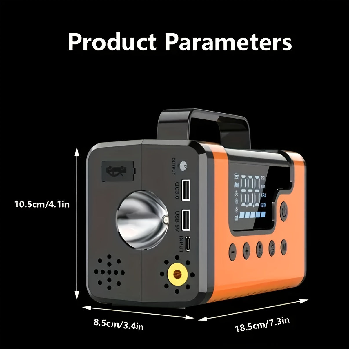 8-in-1 3000A Portable  Jump Starter with Air Compressor & Vacuum Cleaner - 12V 150Psi Tire Inflator, 5000PA  Vacuum, 37000mWh Rechargeable Battery, Digital Display, USB Charging, 2.64gal Gas/1.85gal Diesel Compatible,Insulate