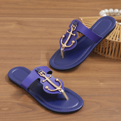 Women's Trendy Slide Sandals, Casual Clip Toe Flat Summer Shoes, Lightweight Slide Sandals