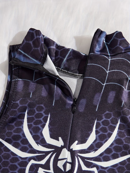 Spider-Themed Cosplay Costume Set - Sexy Lingerie Onesie & Socks with Web Pattern, Vibrant & Design, Perfect for Adult Cosplay Enthusiasts, Cosplay Outfit, Cosplay Lovers