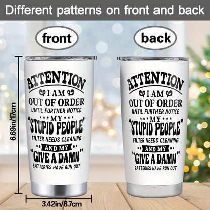 1pc/20oz Stainless Steel - Coffee Cup With Lid - For Women Men - Funny Joke Spoof Gifts-themed Water Cup - Christmas Gift For Adults - Gifts For Coworkers - Travel Must Haves - Funny Coffee Mug - The Perfect Gift For Friend O