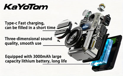 2 Global Walkie-Talkies with Unlimited Range Communication 5000 Kilometers Long-Distance Radio. Three-color Lights Can Be Switched. Compass-style Handheld. PoC Rechargeable. Multi-functional Two-way Communication with High-qu