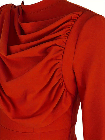 Fashionable And Elegant Solid Color Bodycon Dress for Women, Perfect for Attracting Wealth.