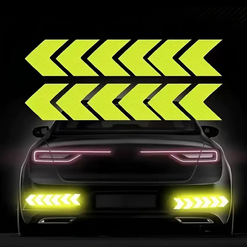 48pcs Set of Waterproof Reflective Arrow Stickers for Cars, RVs, Motorcycles, and Bicycles - Universal Nighttime Warning Decals, Car Decals, Christmas Gift, Car Decal Red Green, Car Accessorie, Reflective Sticker, Car Sticker