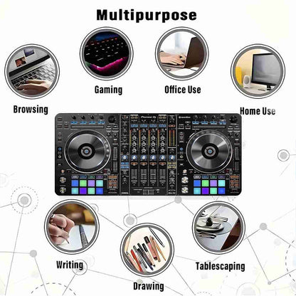 1pc Pioneer DJ DDJ-RZ Controller Mouse Pad & Office Desk Mat - Non-Slip Surface, DJ Setup with Mixer Controls, Compatible with DDJ-RZ Controller, Durable Polyester Front & Rubber Back for Home Studio, Live Performances, Gamin