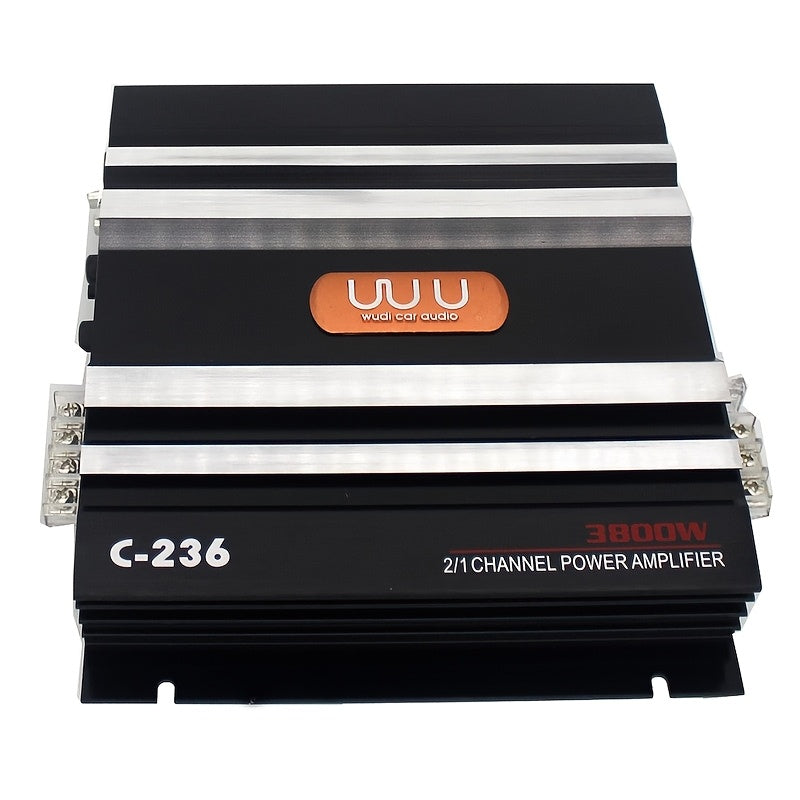High Power Car Stereo Amplifiers - 3800W - Class AB Digital - 2 Channel - Aluminum Alloy - Black Audio Power Amplifier