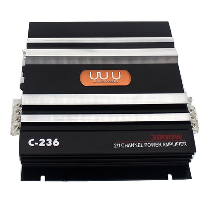 High Power Car Stereo Amplifiers - 3800W - Class AB Digital - 2 Channel - Aluminum Alloy - Black Audio Power Amplifier