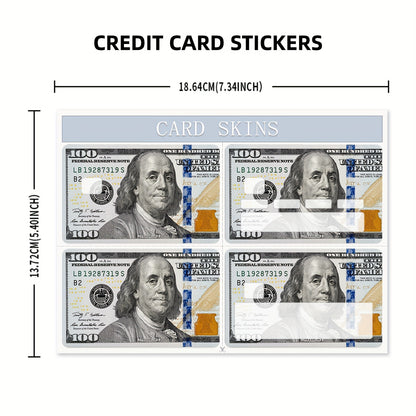 4pcs Ultra-thin Light Beige Vinyl Residue-free Stickers for Credit Cards, Bank Debit Cards, Transportation Cards, High Quality, Scratch-resistant, Anti-slip Film