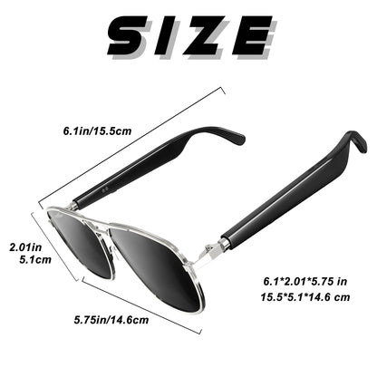 5.3 wireless glasses headset, sunglasses sports, smart wireless glasses, sports glasses, wireless calls, music playback, pilot sports glasses, cycling glasses wireless headset, sports outdoor cycling glasses, suitable for men