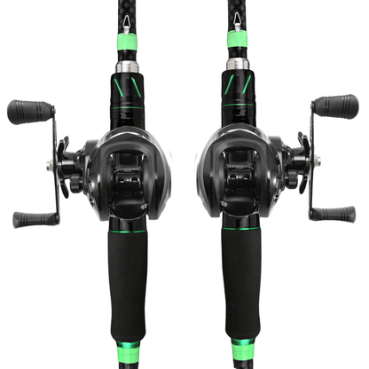 Fishing Rod Set - Carbon Fiber Rod Body, Aluminum Alloy Reel - 180cm/ 70.86inch - Left-handed/ right-handed - Ceramic Guides for Smooth Line Guide - Suitable for All Waters - A Perfect Christmas Gift for Fishing Enthusiasts.