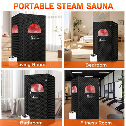 Sauna Box, Portable Steam Sauna Tent for Home, Personal Sauna Room with Remove Control, At for home Sauna Full Body, 1200W 3L, for Women, Portable Sauna, Sauna Accessories, Infrared Sauna Tent, Sauna Pillow, Portable Infrared