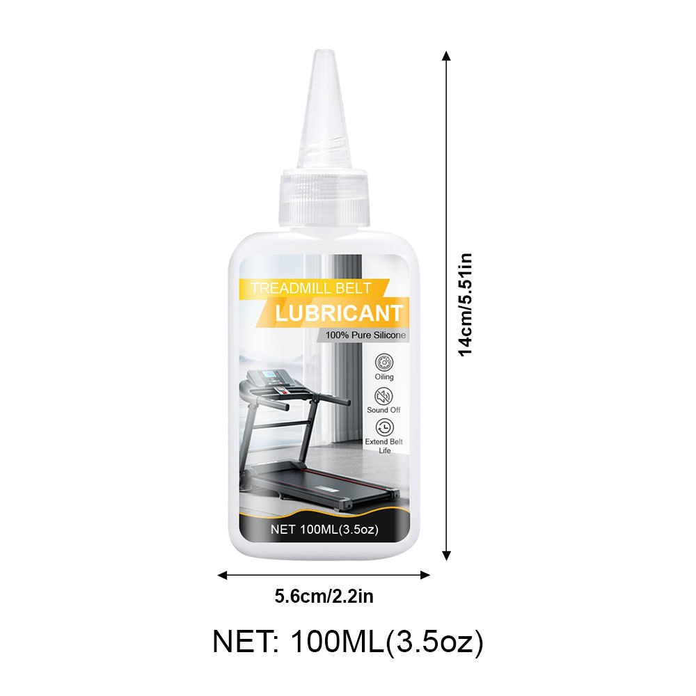 0.22lb or 0.44lb Treadmill Belt Lubricant with Applicator Tube & Gloves - 100% Silicone Oil, Odorless Non-Drip Formula, Reduces Friction & Noise, Fit for Treadmills, Gym Equipment Maintenance, Prolongs Belt Life
