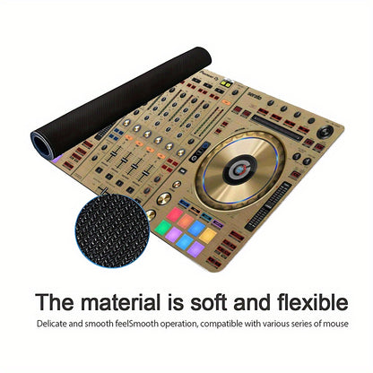 1pc Pioneer DJ DDJ-SZ Limited Edition Golden Controller Mouse Pad & Office Desk Mat - Vibrant Polyester Backing, Non-Slip Rubber Base, Ideal for Gaming & Office Use, Gaming Desk Mat | Vibrant Desk Decor | Durable Desk Mat, De